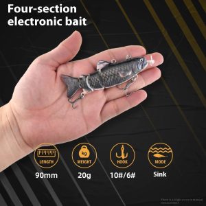 4-Section Iron Link Propeller Automatic Swimming Electronic Bait