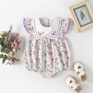 Women's Minimalist Floral Western Style Baby Jumpsuit