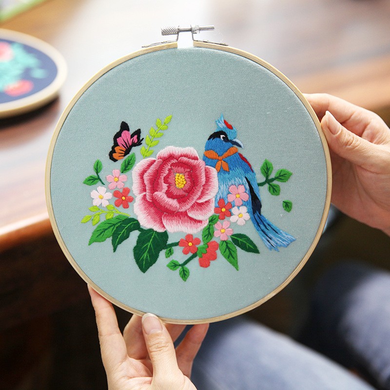 Handmade Diy Hanging Painting Three-dimensional Flower Sewing Kit