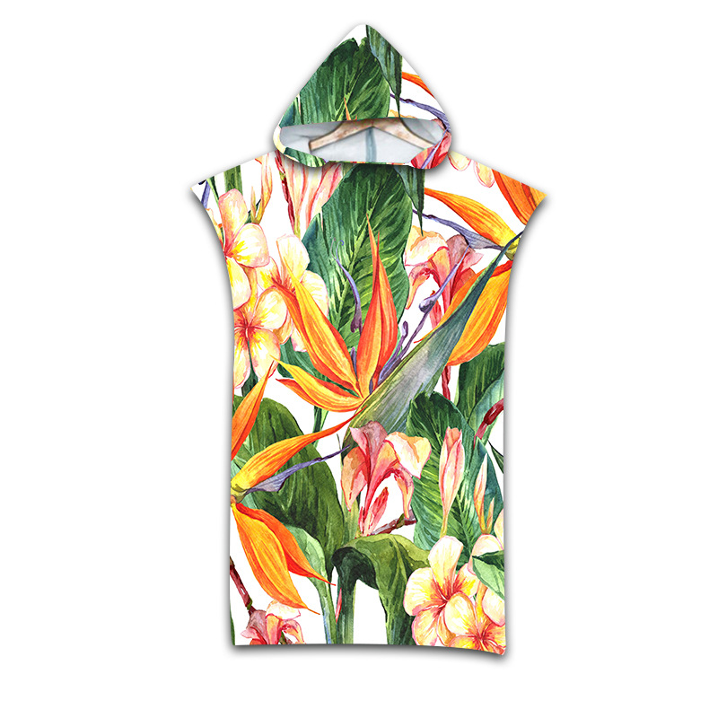 Beach Sun Protection Windproof Changing Bathrobe Hooded Cloak