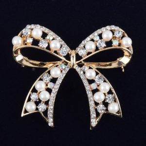 Hot Selling Graceful Bow Pearl Brooch Women's Fashion All-match