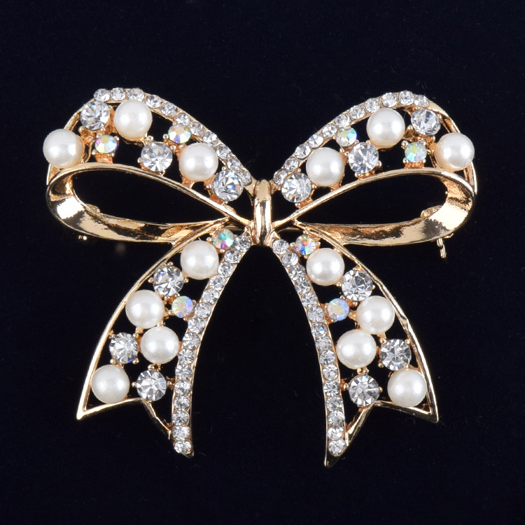 Hot Selling Graceful Bow Pearl Brooch Women's Fashion All-match