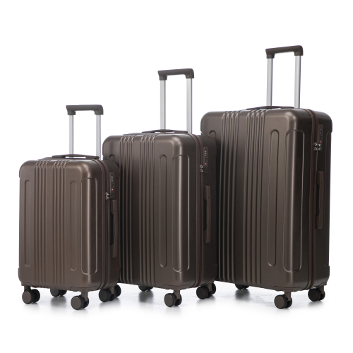 20 24 28 3 Pcs Set In ABS Spinner Wheel Luggage, Carry On Suitcase, Matching Color, TSA Combination Lock