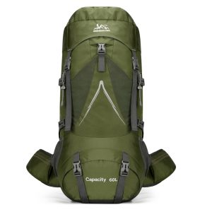 New Backpack Outdoor Hiking Bag 60L Large Capacity Nylon Travel Camping Hiking Backpack