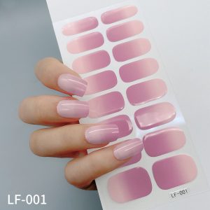 Manicure Full Stickers Solid Color 16 Small Stickers European And American Simple Nails