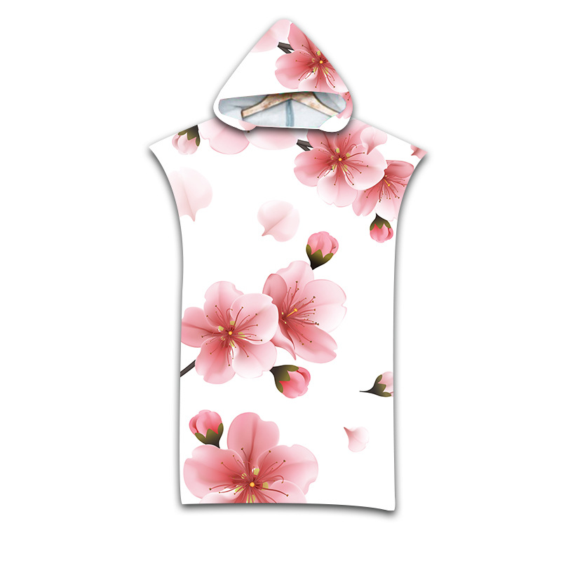 Beach Sun Protection Windproof Changing Bathrobe Hooded Cloak