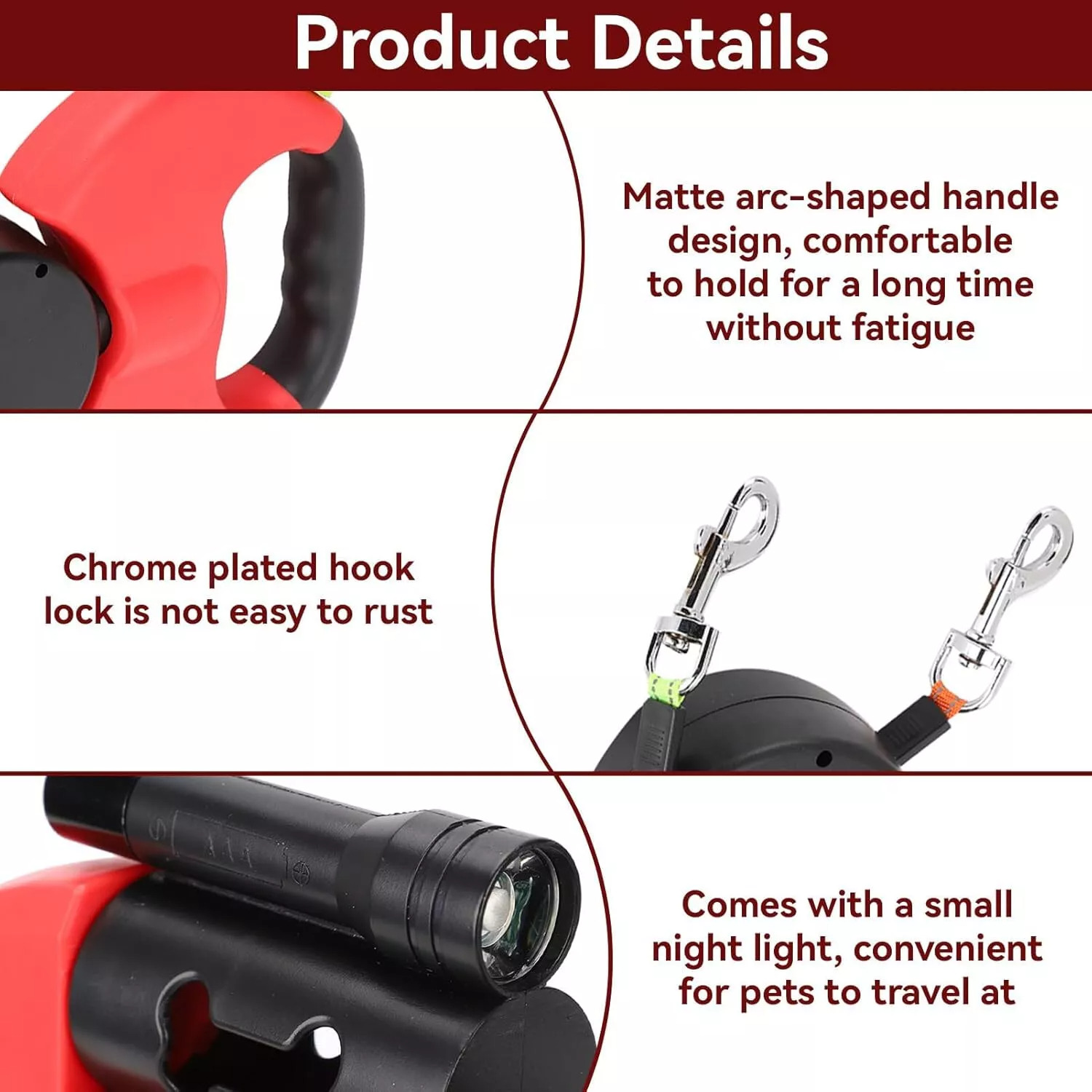 Retractable Lead Leash Double Dual Doggie 2 Dog 50 Pounds For Pet