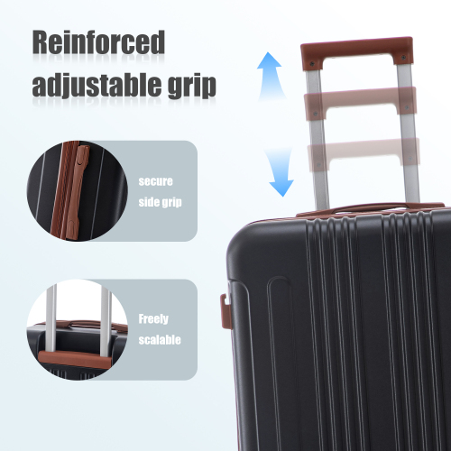20 24 28 3 Pcs Set In ABS Spinner Wheel Luggage, Carry On Suitcase, Matching Color, TSA Combination Lock