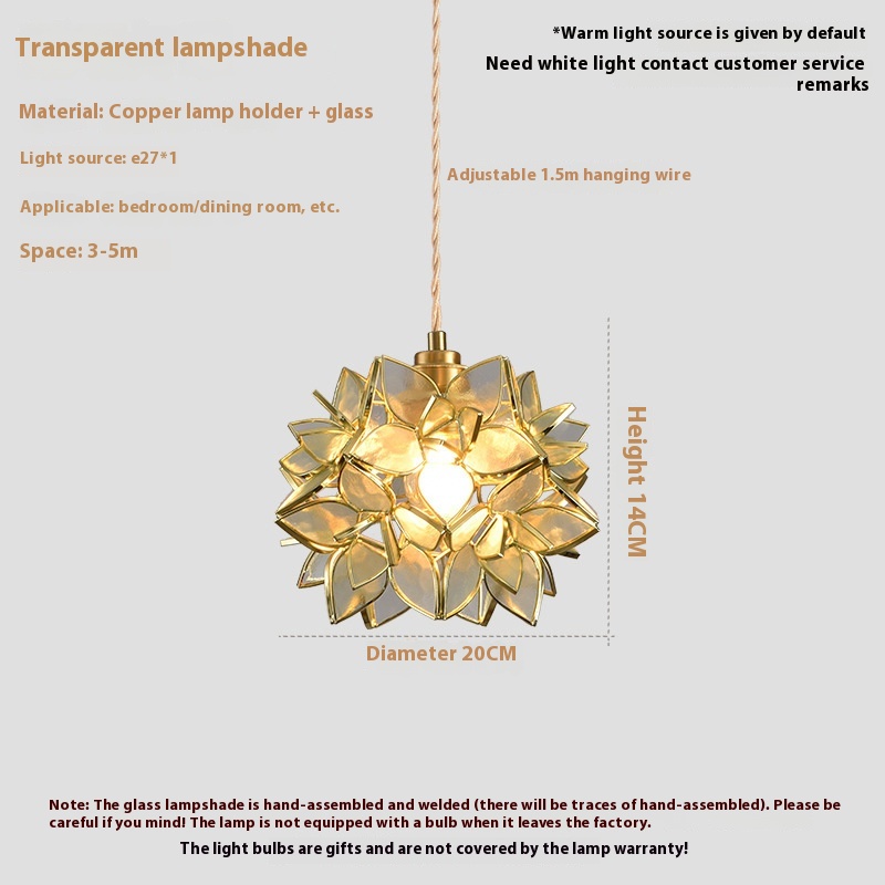 Stained Glass Chandelier Hanging Line Lamp