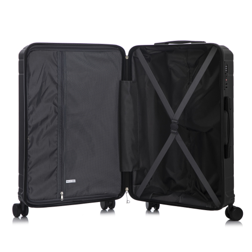 20 24 28 3 Pcs Set In ABS Spinner Wheel Luggage, Carry On Suitcase, Matching Color, TSA Combination Lock