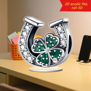 U-shaped Clover 2D Flat Acrylic Desktop Decoration