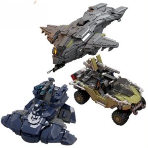 Creative Small Particle Space Tank Spacecraft Assembly Building Blocks Toy