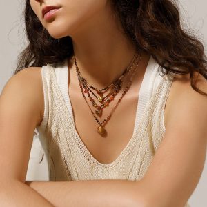 Fashionable All-match Stainless Steel Gold-plated Necklace