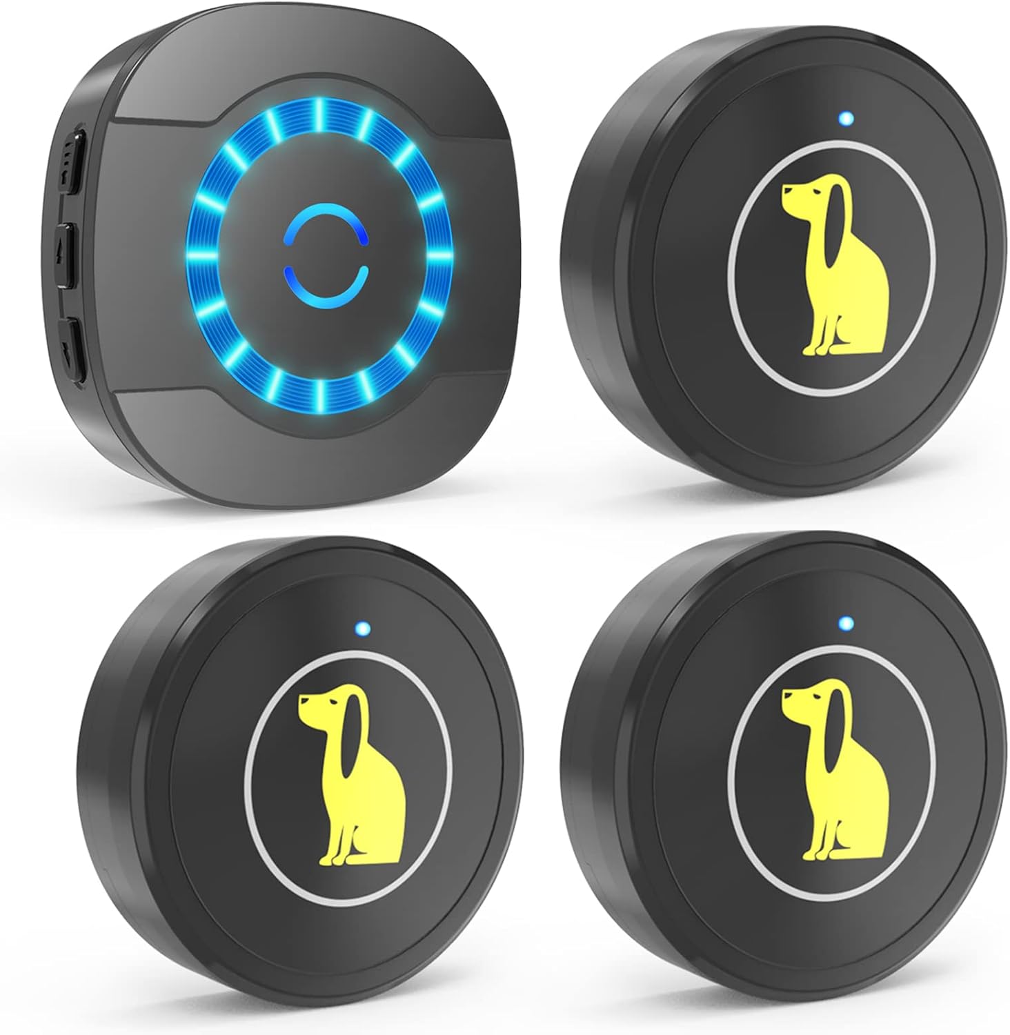 Dog Door Bell, Dog Bell For Training Doggie Door Bell For Dog Puppy Training Sliding Door,Go Outside Doorbell And Waterproof Touch Button