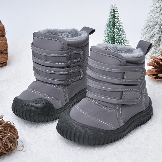 Children's Winter New Velcro Plus Velvet Snow Boots