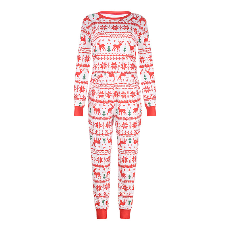 Printed Long-sleeved Casual Parent-child Suit