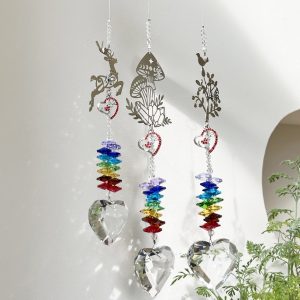 Christmas Gift Courtyard Decoration Elk Rainbow Wind Chimes