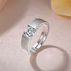 Free Size Stone Ring Wide Version Men