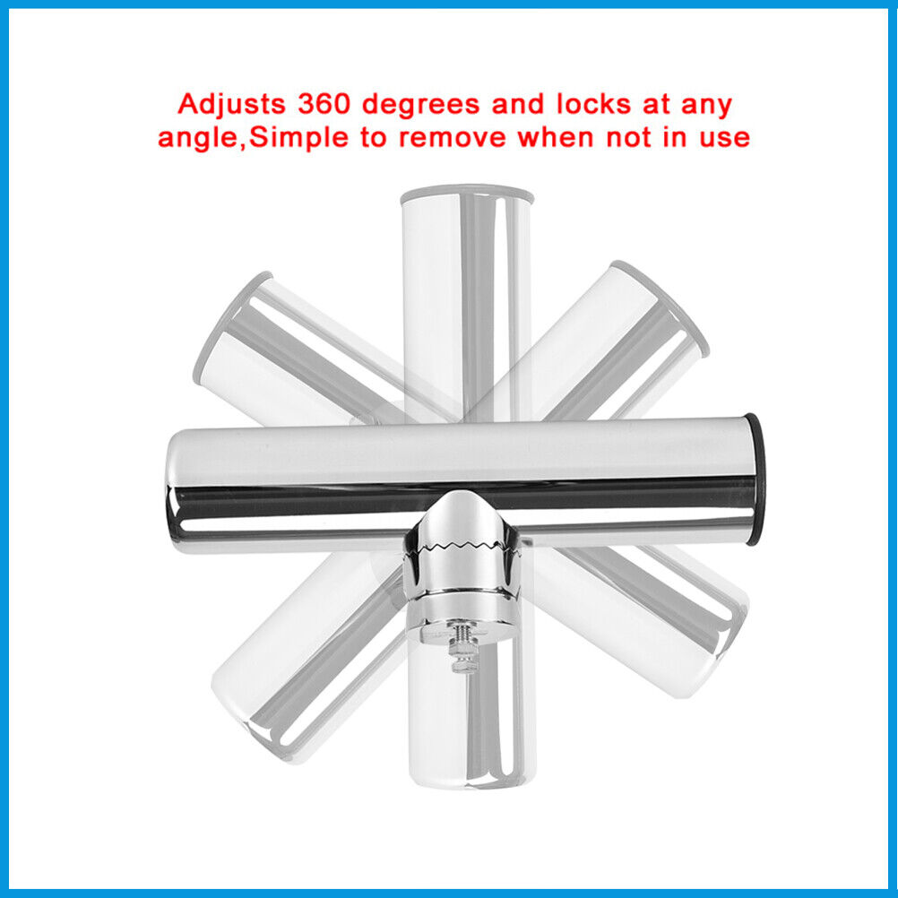 19-25mm Fishing Rod Holder Stainless Steel Rail Mount Rail For Marine Boat UK