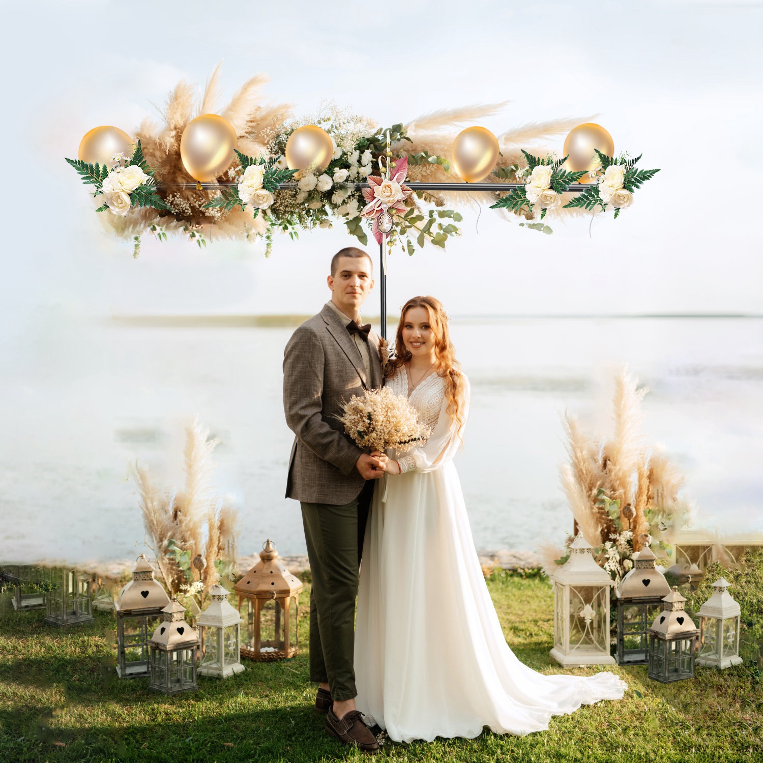 1Set 5X6.5FT T Shape Photo Video Backdrop Stand Heavy Duty Background Stand Adjustable Photography Backdrop Stand With 6 Spring Clamps Sandbag Carry Bag For Studio Party Wedding