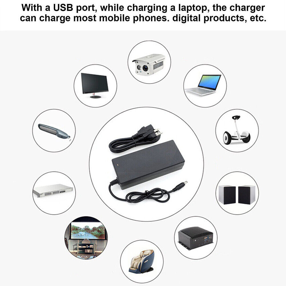 96W 34 Sizes Heads Adapter Universal AC DC Power Supply Charger Multi Laptop PC