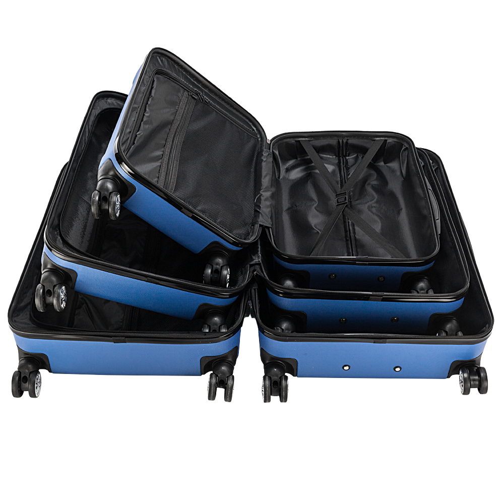 Three In One ABS Suitcase 20 Inches 24 Inches 28 Inches Blue