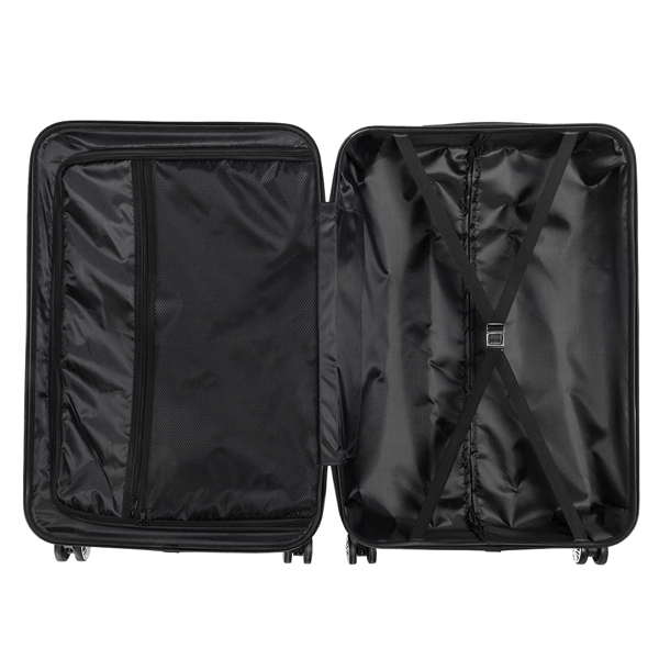 3-in-1 ABS Trolley Case 20 Inches, 24 Inches, 28 Inches Dark Gray
