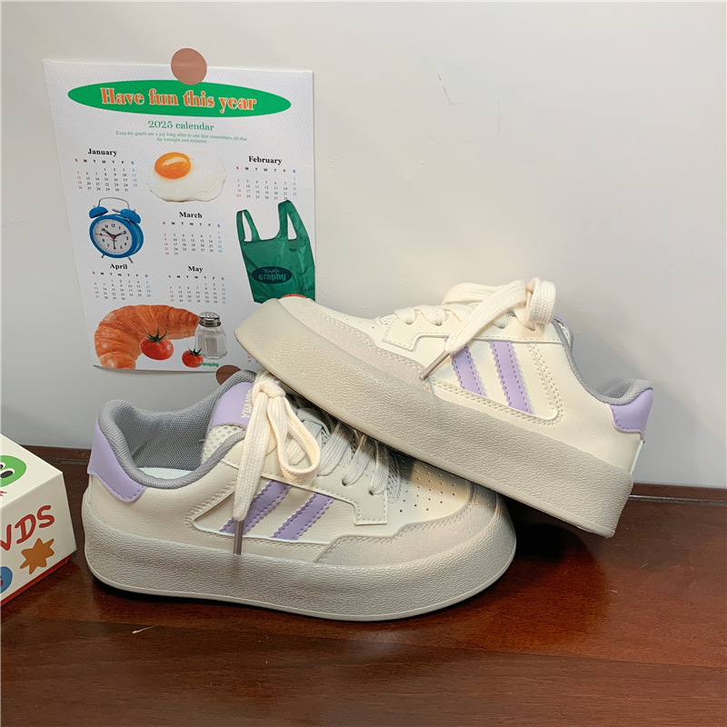 New Trend Canvas Thick-soled All-matching Sneakers For Women