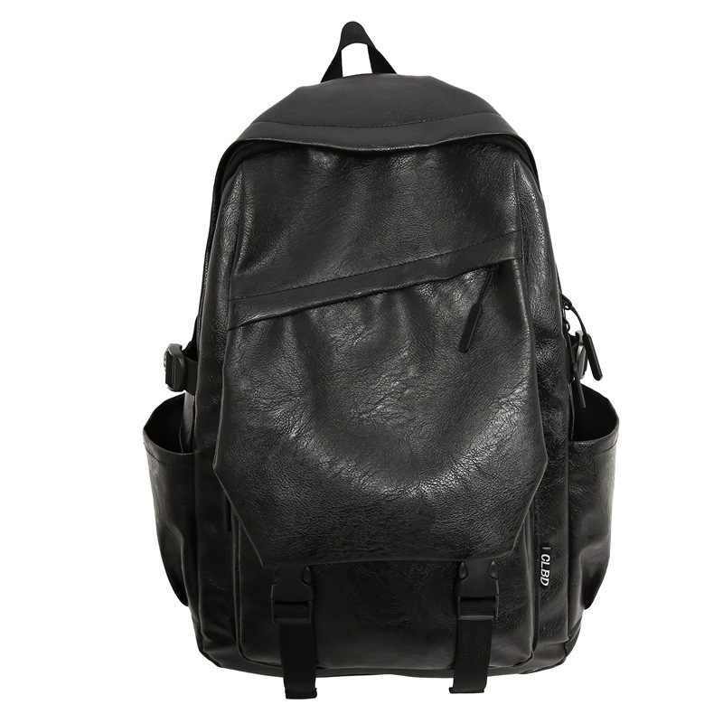 Waterproof PU Soft Leather Men's Business Backpack