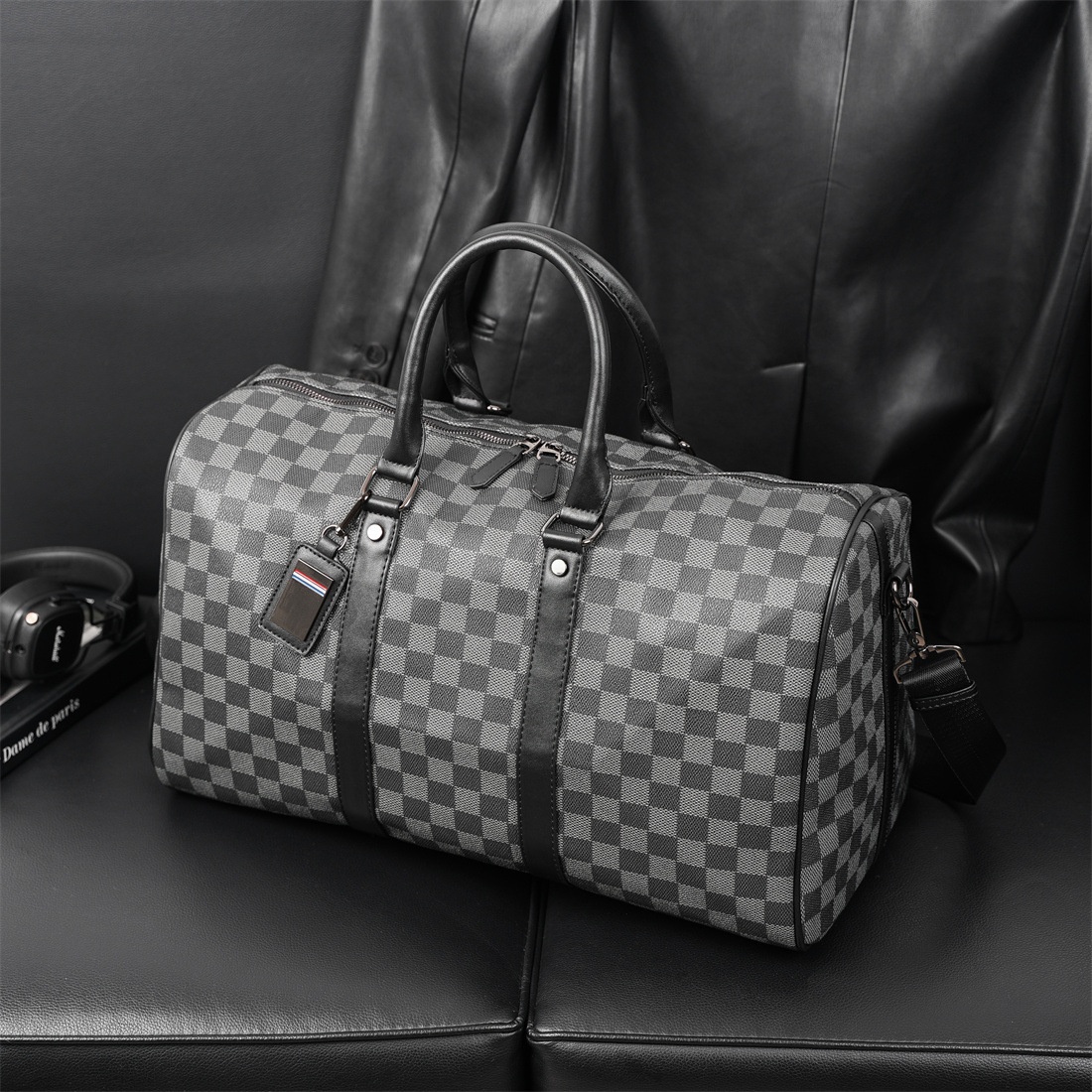 Large Capacity Short Distance Crossbody Bag Korean Plaid Travel Handbag