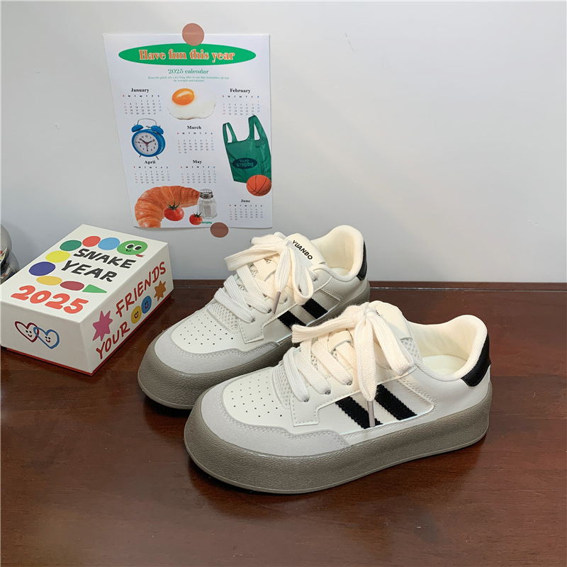 New Trend Canvas Thick-soled All-matching Sneakers For Women