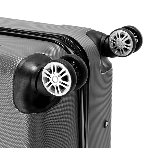 3-in-1 ABS Trolley Case 20 Inches, 24 Inches, 28 Inches Dark Gray