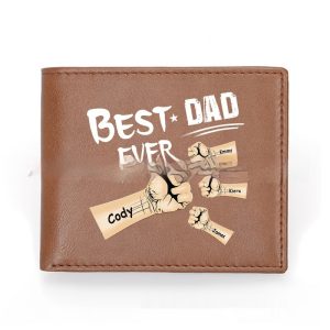 Father's Day Men's Personalized Leather Wallet European Retro Lightweight Wallet