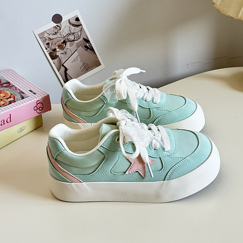 Spring New With Skirt Original Niche All-matching Star Shoes