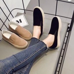 Women's Shoes Lightweight Non-slip Retro Loafers Slip-on Pumps