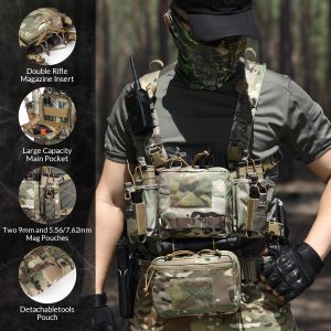 Lightweight Tactical Chest Hanging Bag Large Full Set