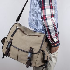 Canvas Male Postman Crossbody Backpack