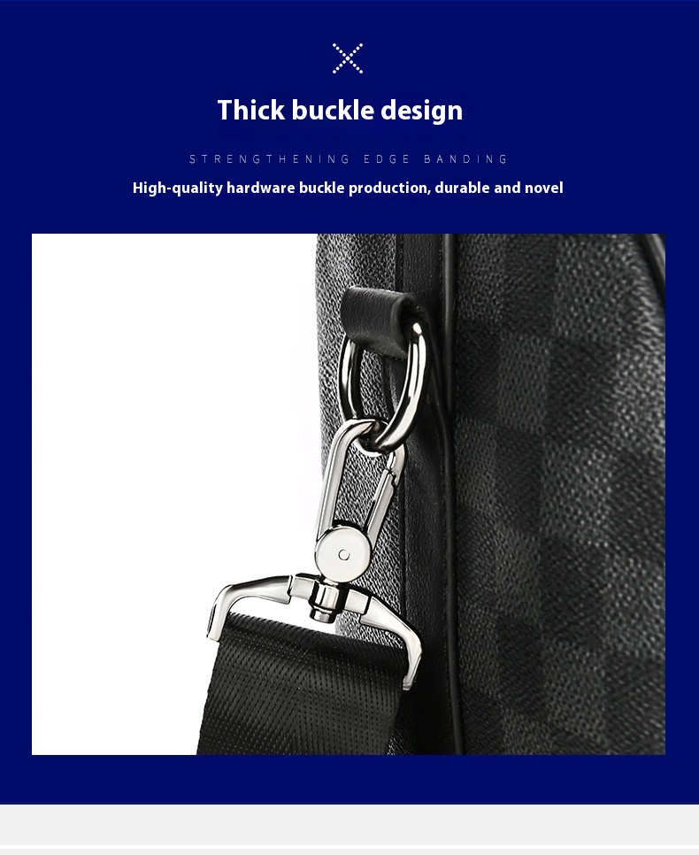 Large Capacity Short Distance Crossbody Bag Korean Plaid Travel Handbag