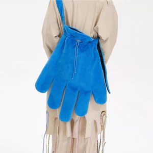 Blue Fur 14-inch Workwear Large Gloves Crossbody Bag Shoulder