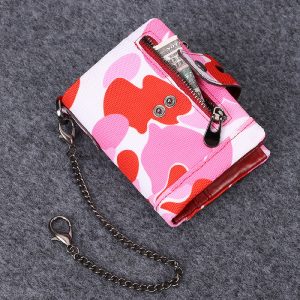 Men's Fashion Personality Tri-fold Multi-color Wallet
