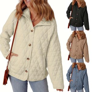 New Cotton Coat With Solid Color Women
