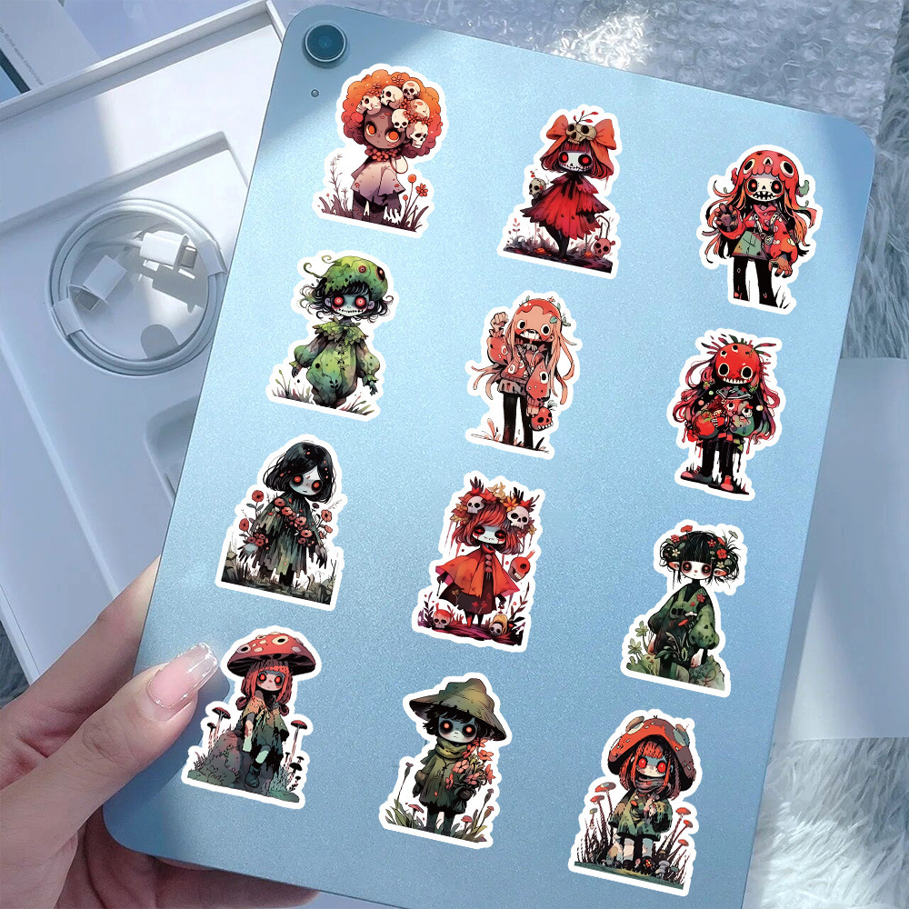 Little Zombie Stickers Horror Scarecrow Phone Case Decorative Waterproof Thriller