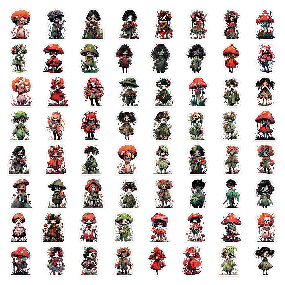 Little Zombie Stickers Horror Scarecrow Phone Case Decorative Waterproof Thriller