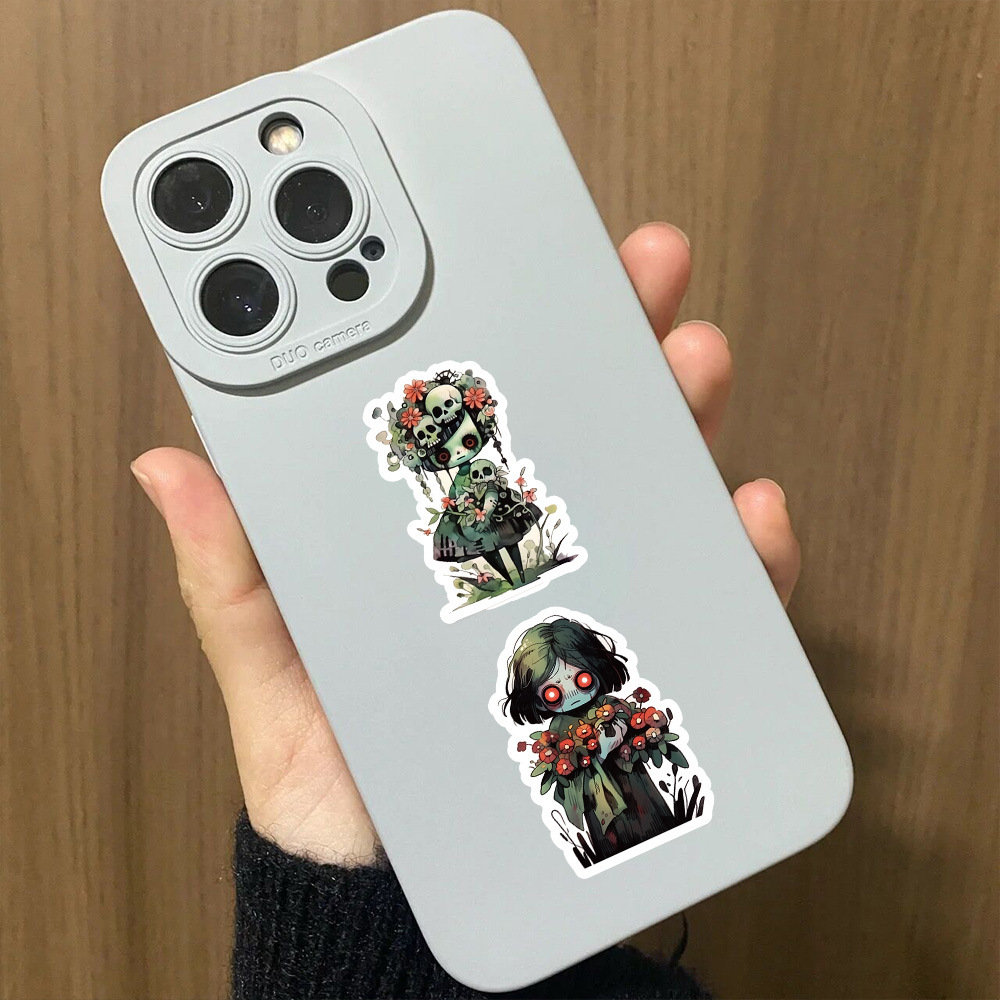 Little Zombie Stickers Horror Scarecrow Phone Case Decorative Waterproof Thriller