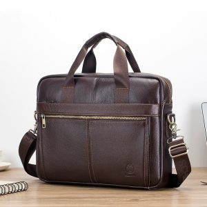 Men's First Layer Cowhide Portable Briefcase