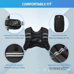 Weight Vest Shoulder Plus Vest More Sizes Reflective Stripe