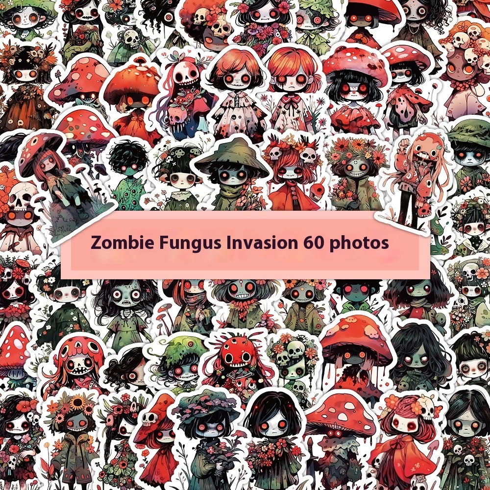 Little Zombie Stickers Horror Scarecrow Phone Case Decorative Waterproof Thriller