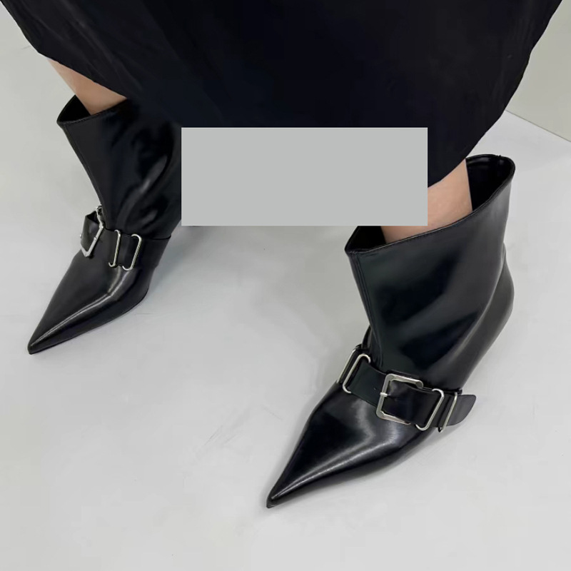 High Heel Pointed Ankle Boots Female Hot Girl Style