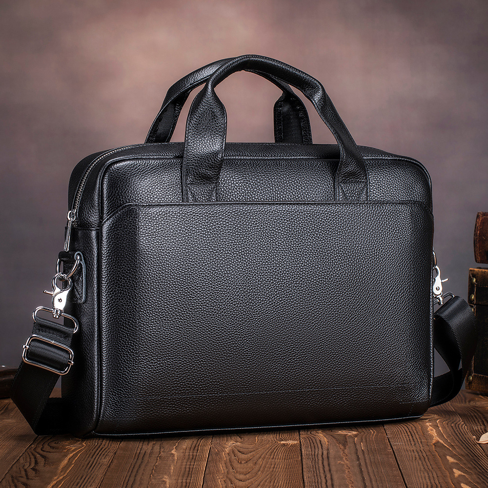 Fashion Men's First Layer Cowhide Portable Portfolio